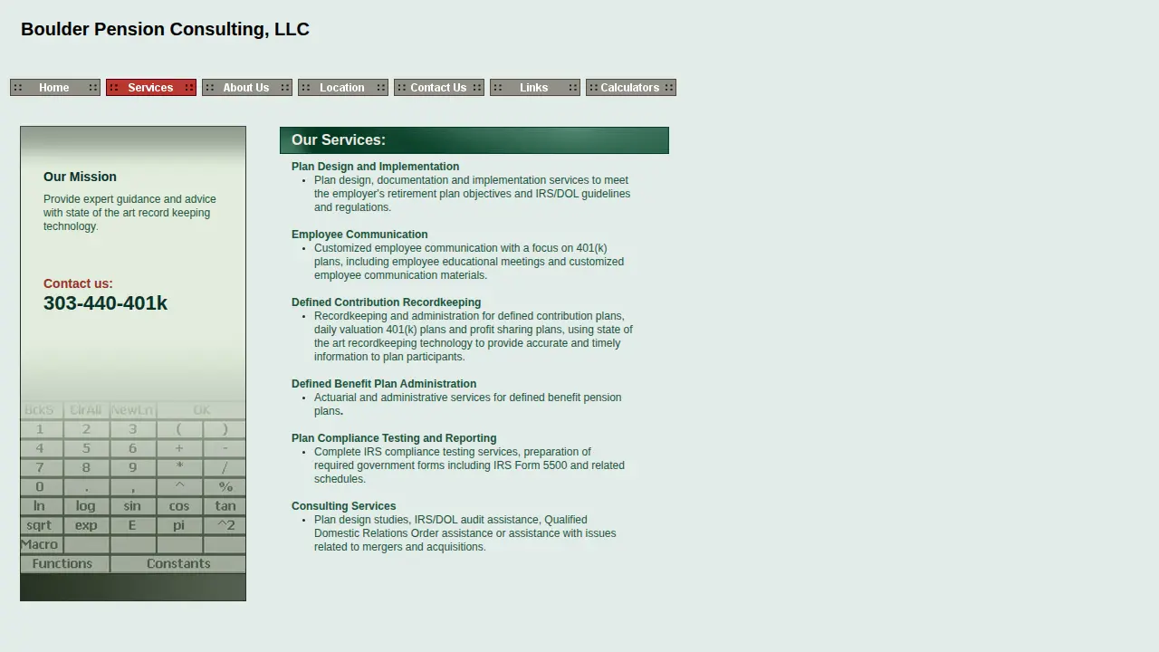Boulder Pension Consulting, LLC page