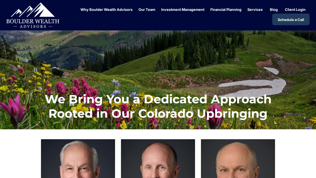 Boulder Wealth Advisors page