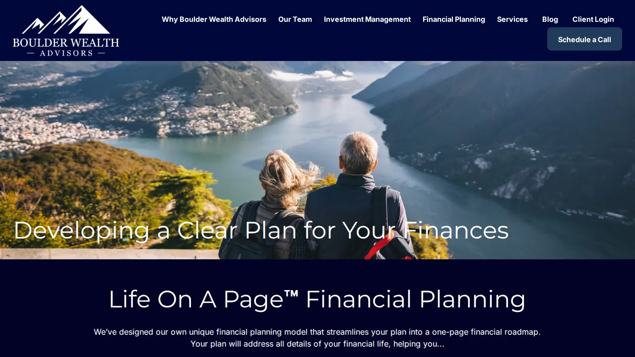 Boulder Wealth Advisors page