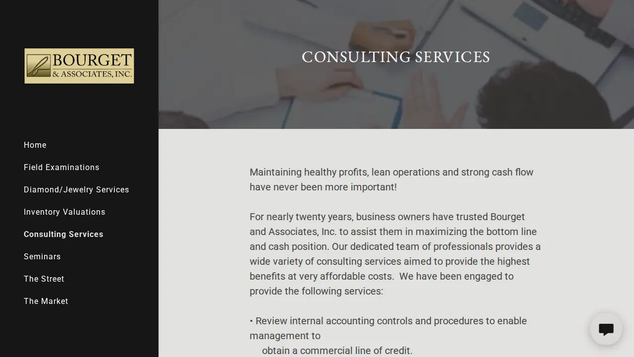 Bourget & Associates Inc page