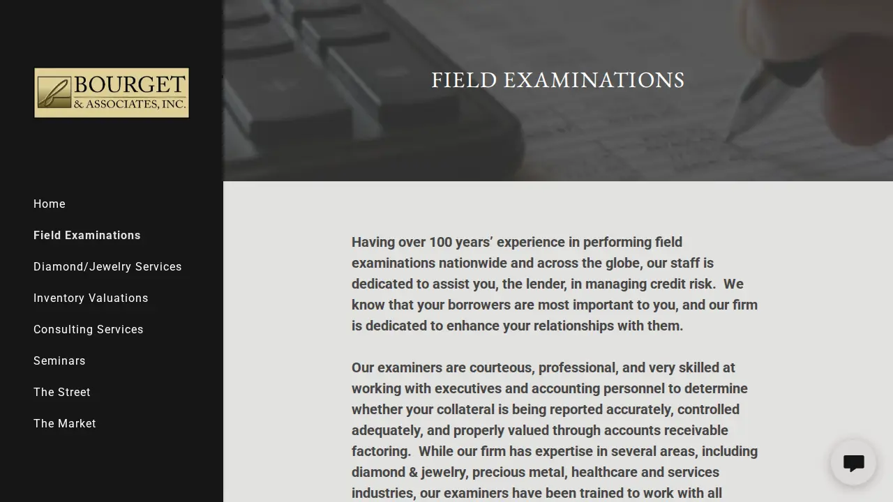Bourget & Associates Inc page