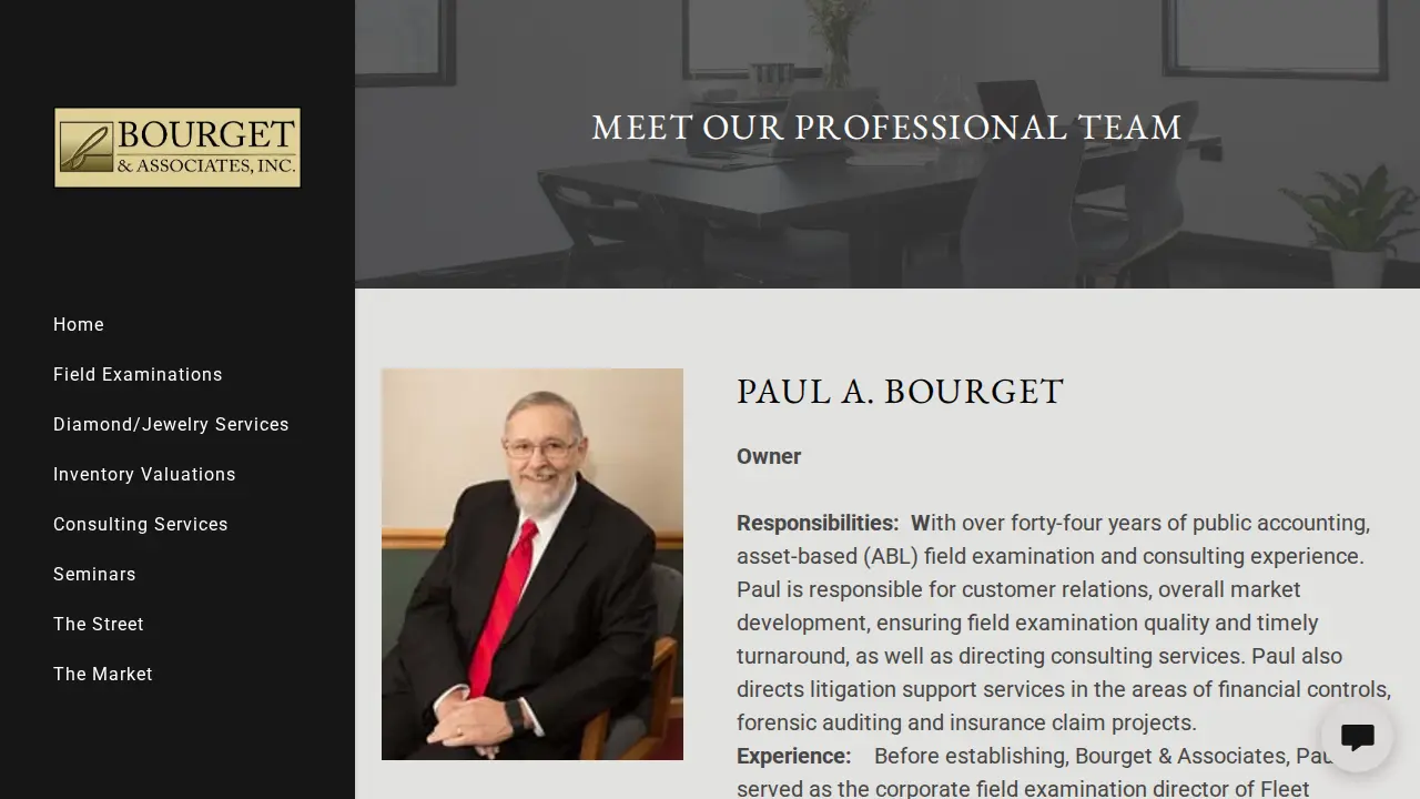 Bourget & Associates Inc page