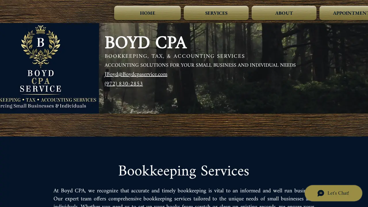 Boyd CPA Service page
