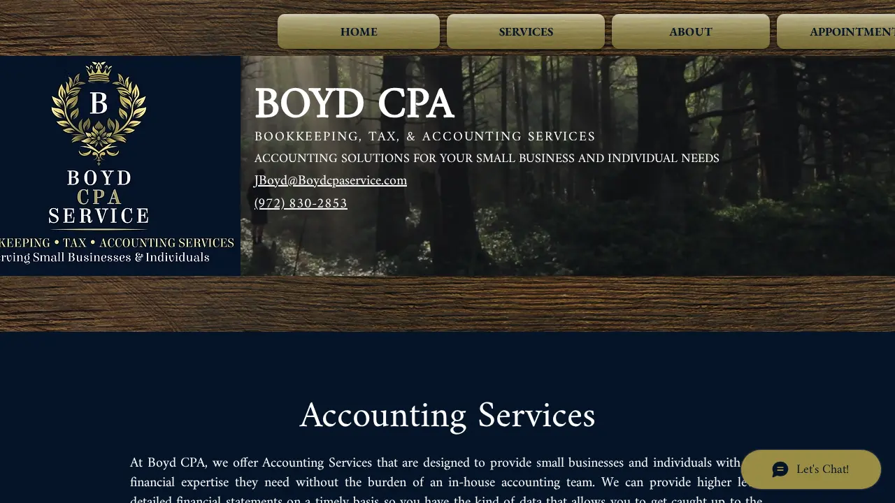 Boyd CPA Service page