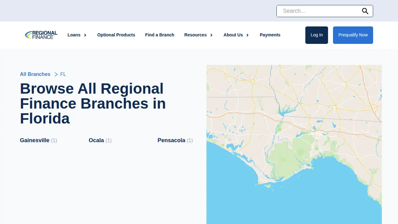 Regional Finance page