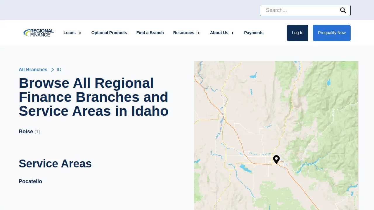 Regional Finance page