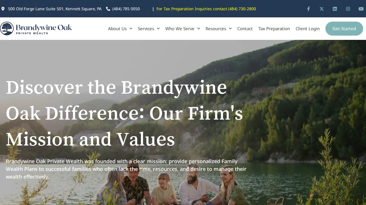 Brandywine Oak Private Wealth page