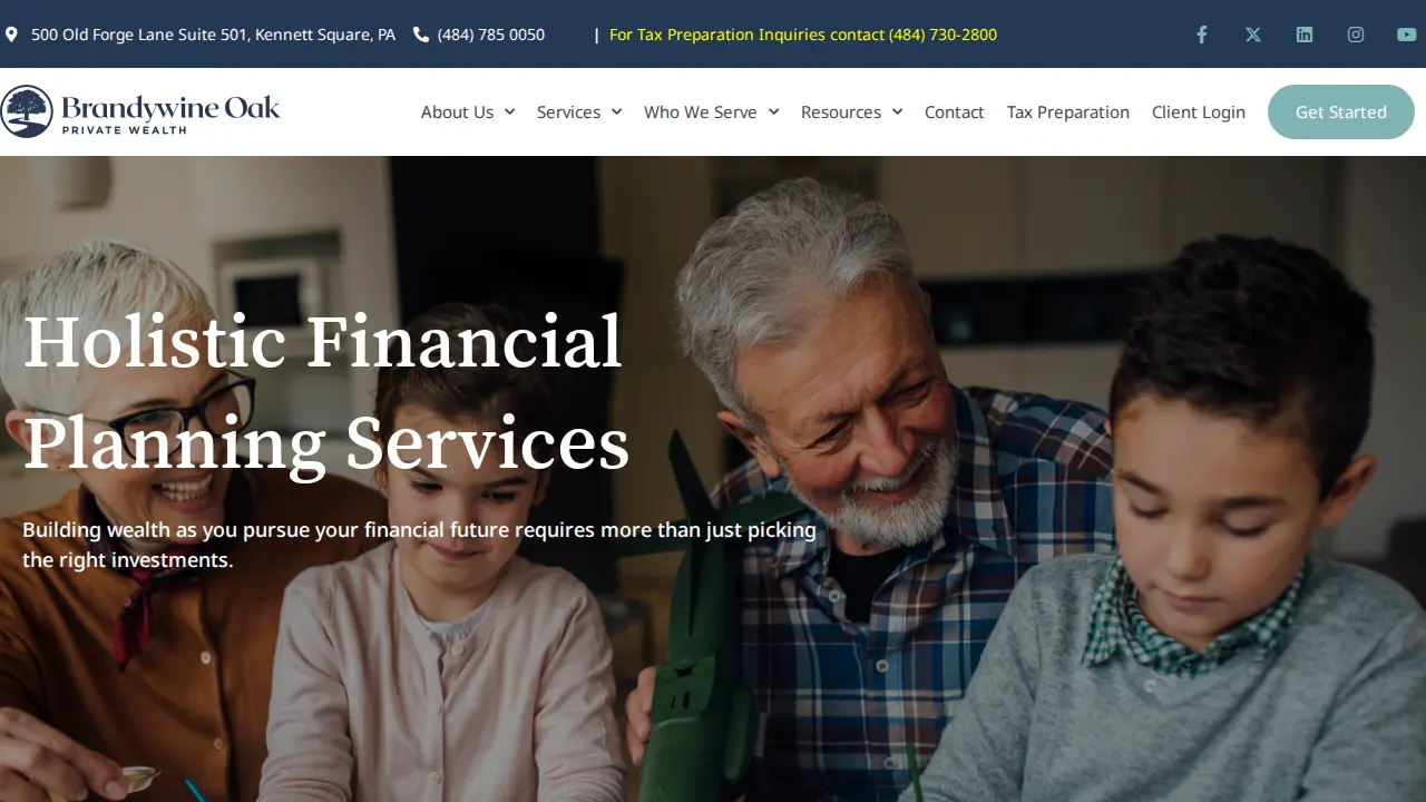 Brandywine Oak Private Wealth page
