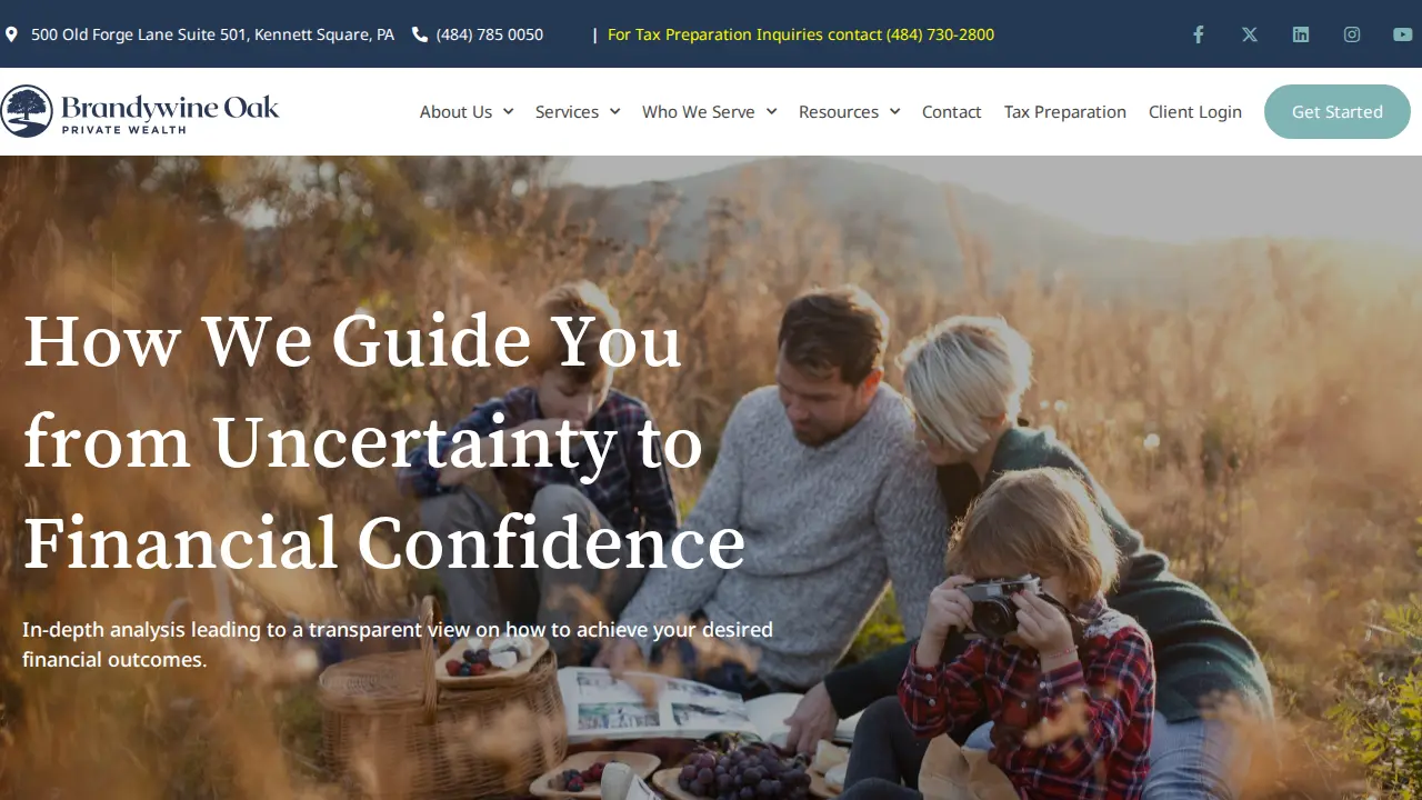Brandywine Oak Private Wealth page