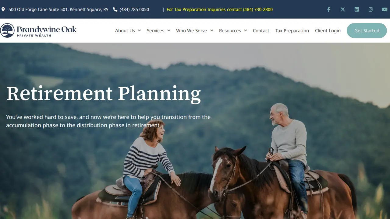 Brandywine Oak Private Wealth page