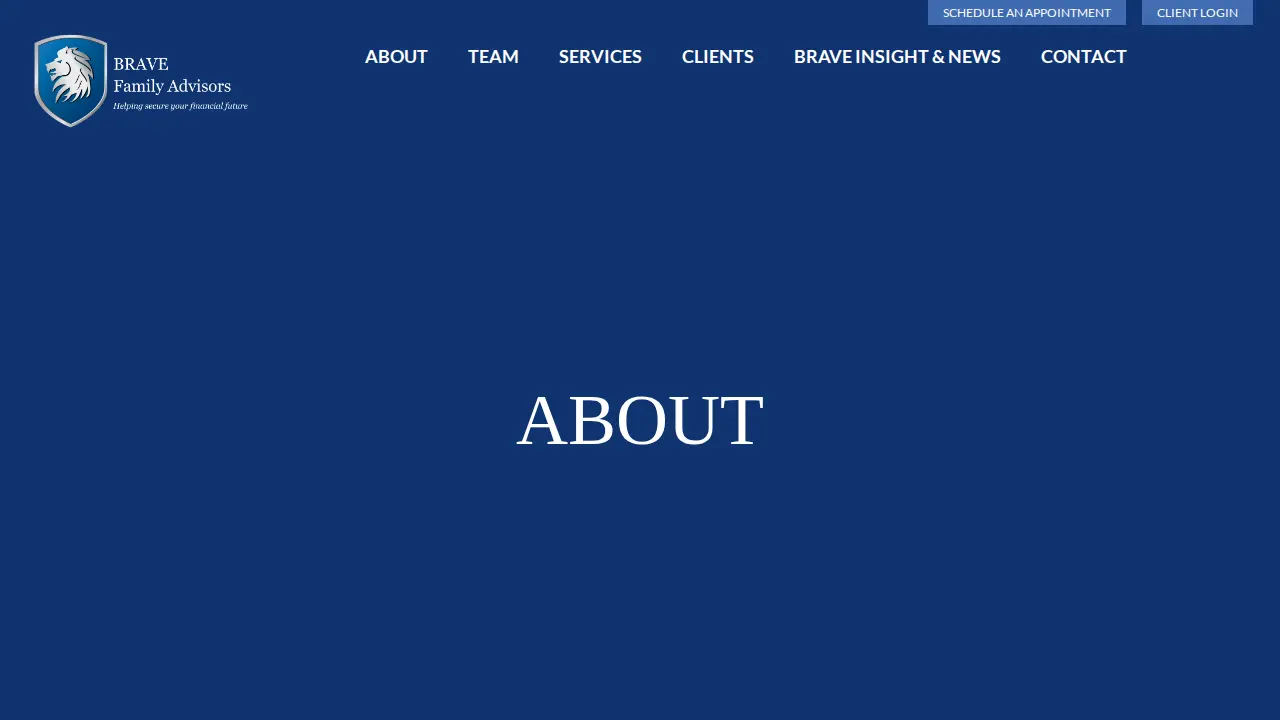 BRAVE Family Advisors page