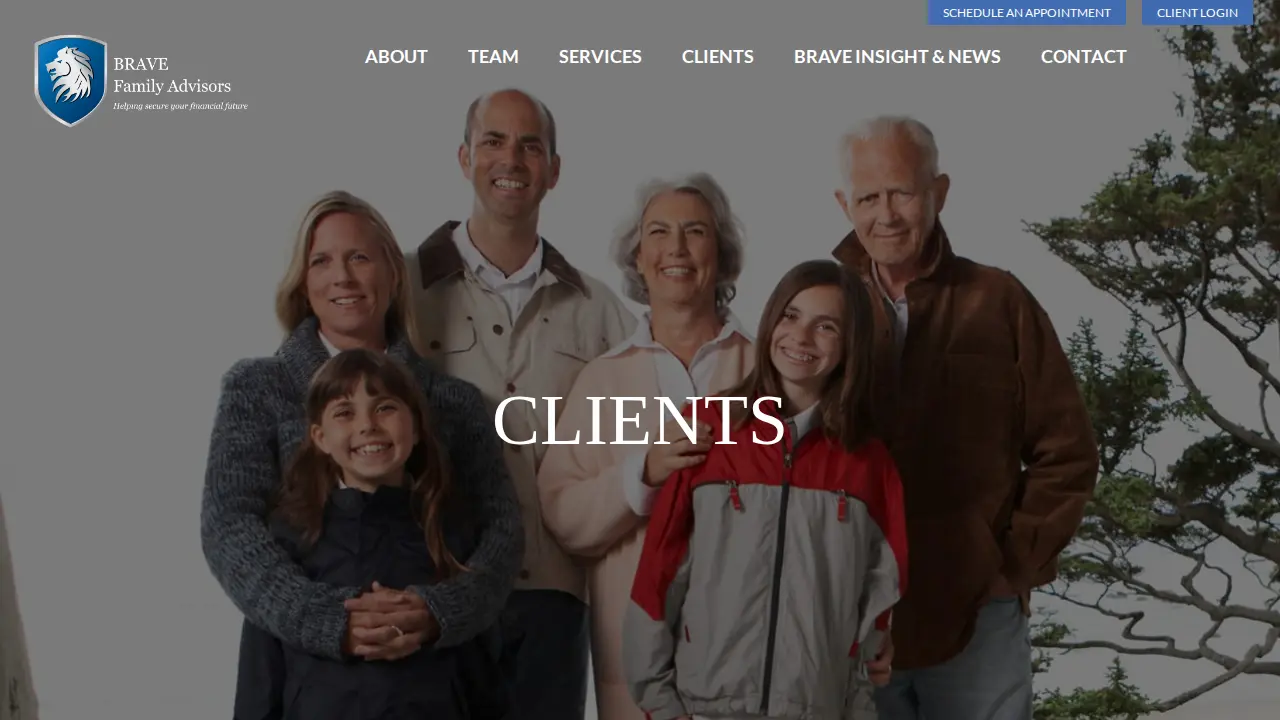 BRAVE Family Advisors page