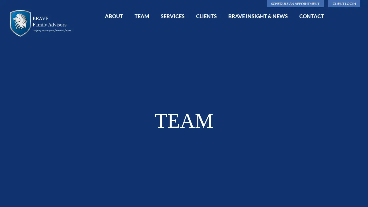 BRAVE Family Advisors page