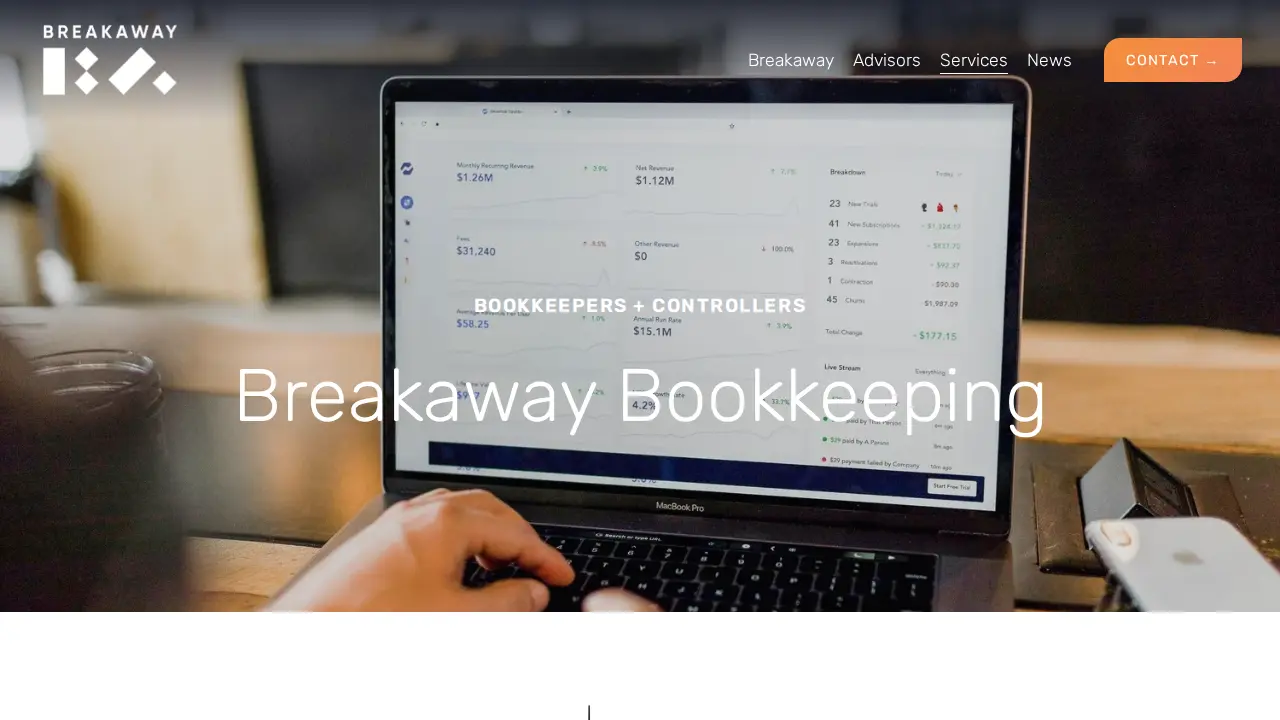 Breakaway Bookkeeping & Advising page