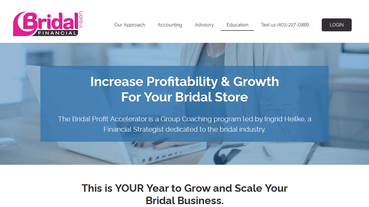 BridalVision Financial page