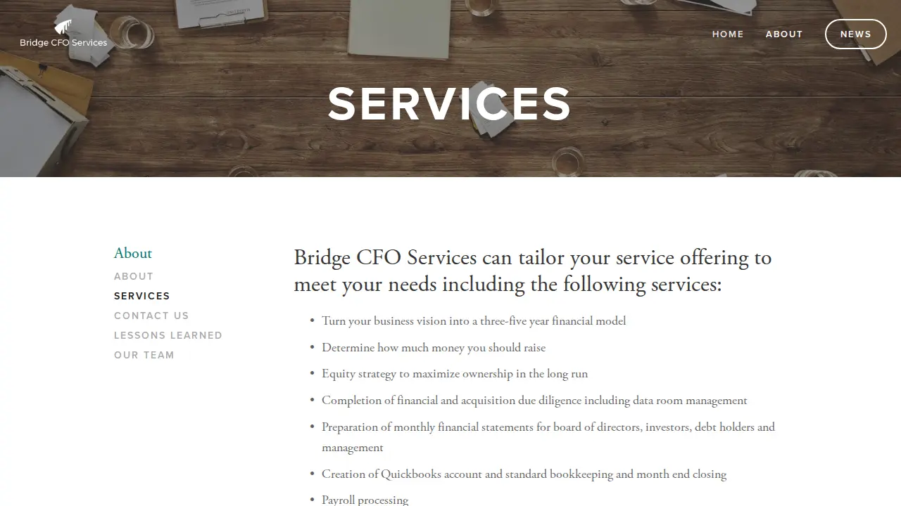 bridge cfo services page