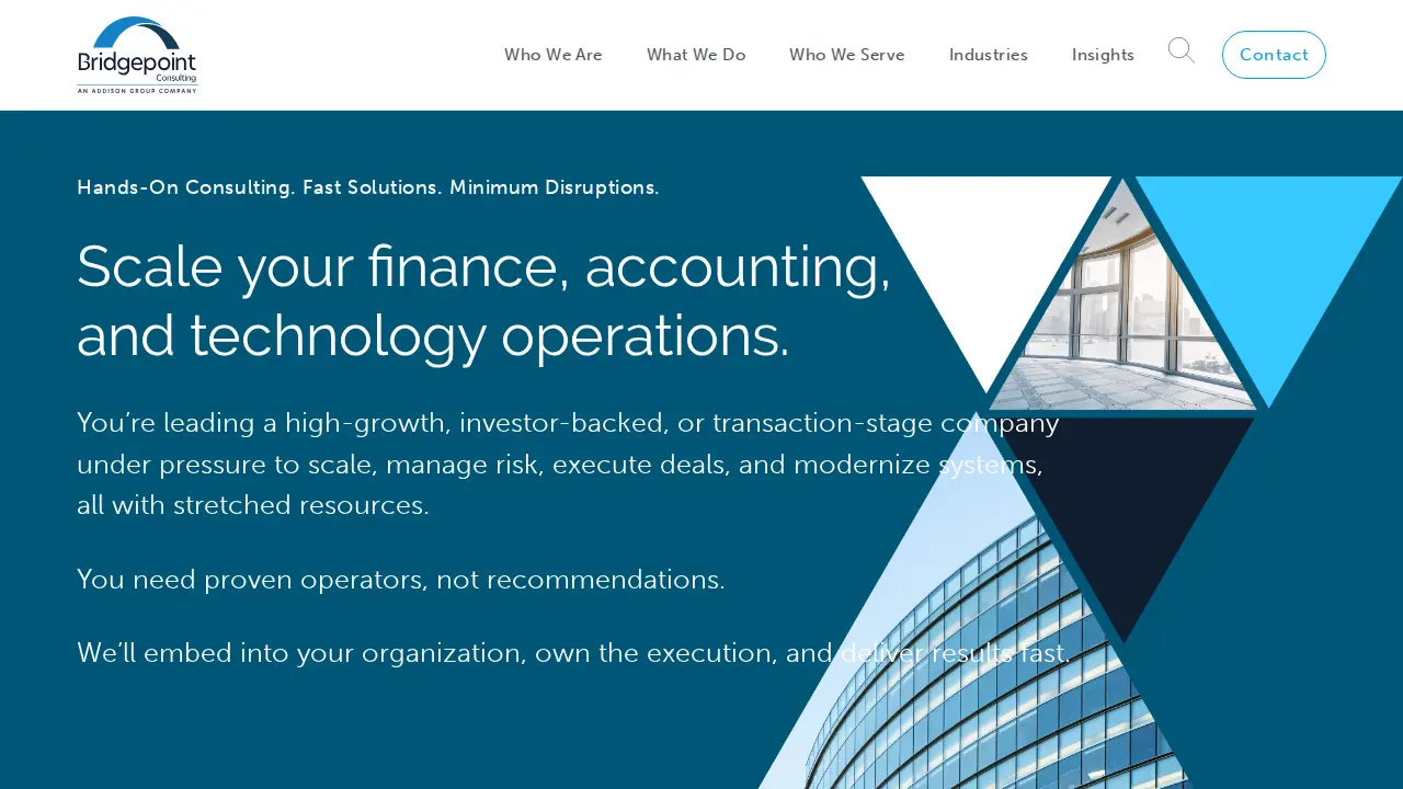 Bridgepoint Consulting website