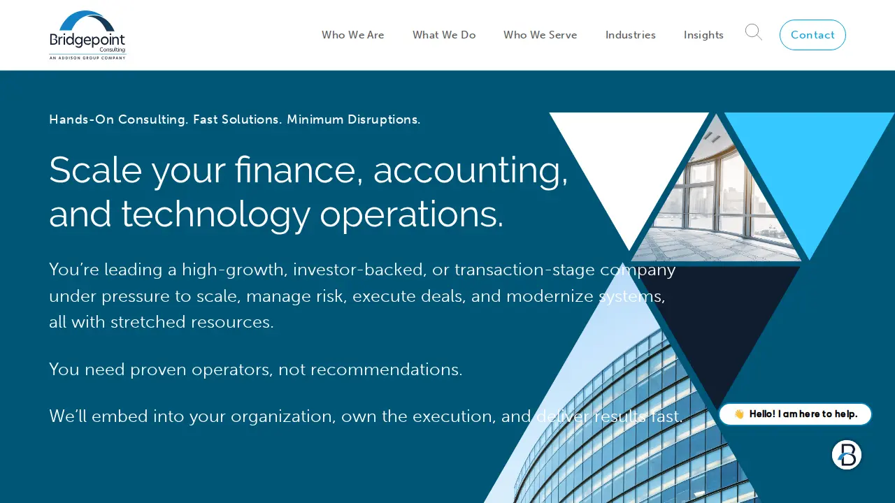 Bridgepoint Consulting page