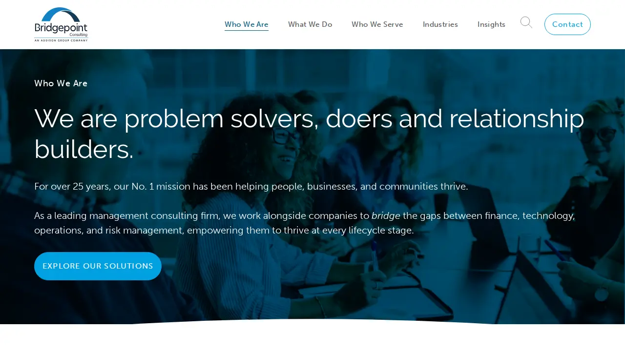 Bridgepoint Consulting page