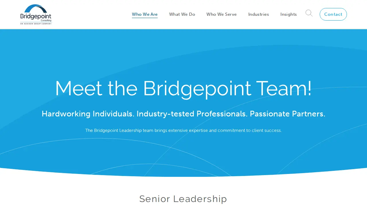 Bridgepoint Consulting page