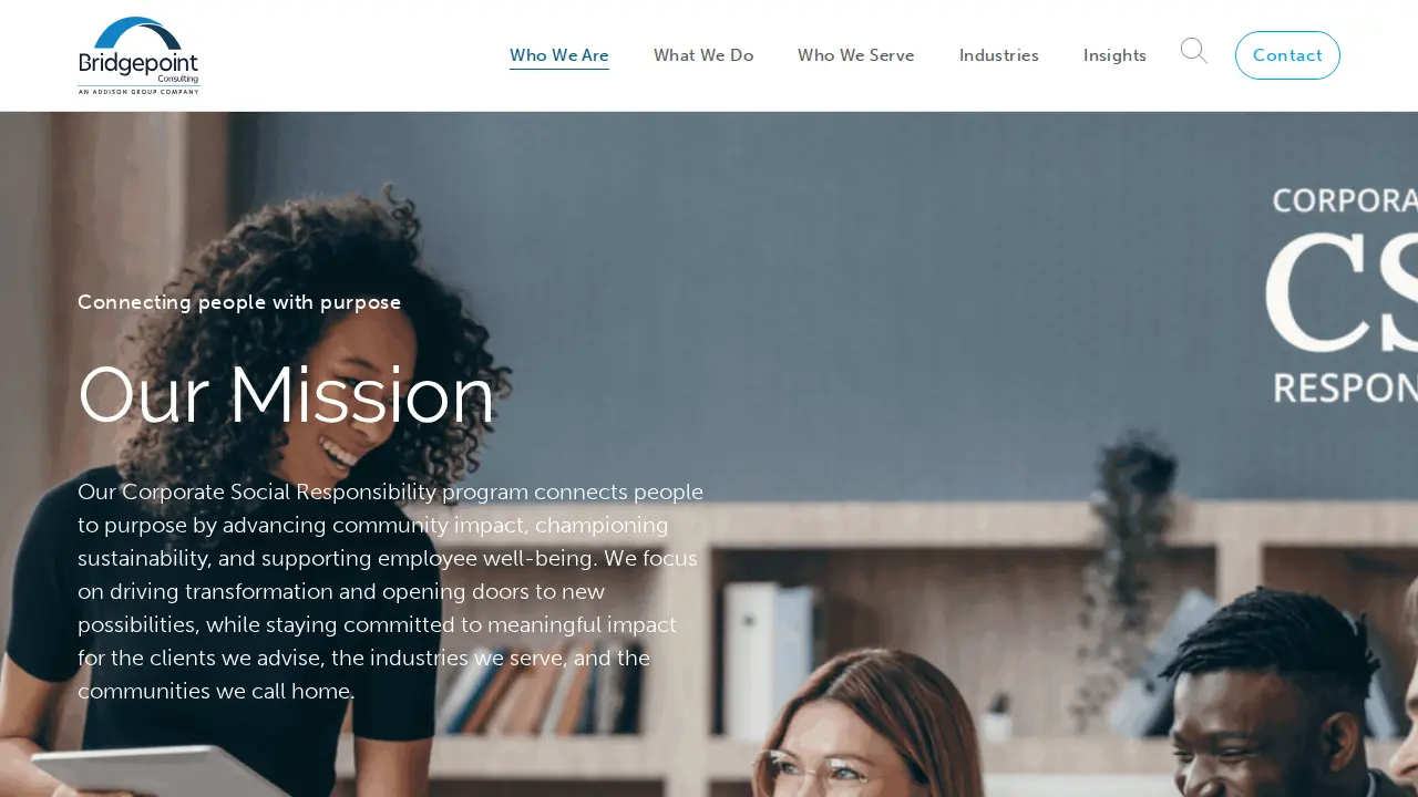 Bridgepoint Consulting page