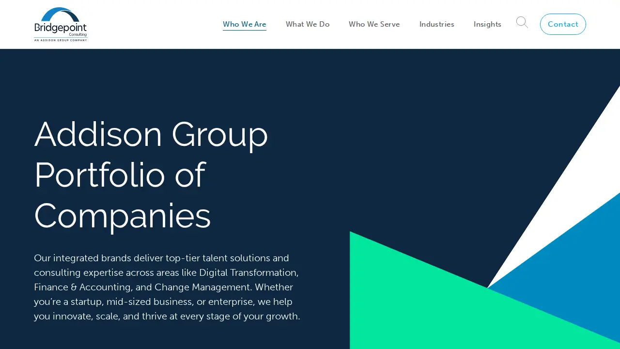 Bridgepoint Consulting page