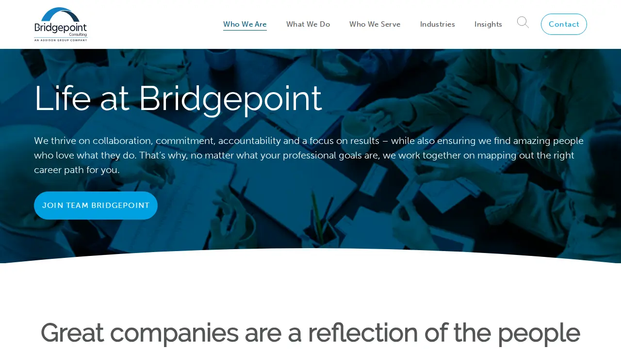 Bridgepoint Consulting page