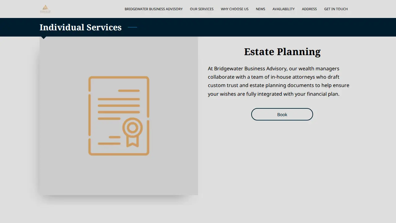Bridgewater Business Advisory page