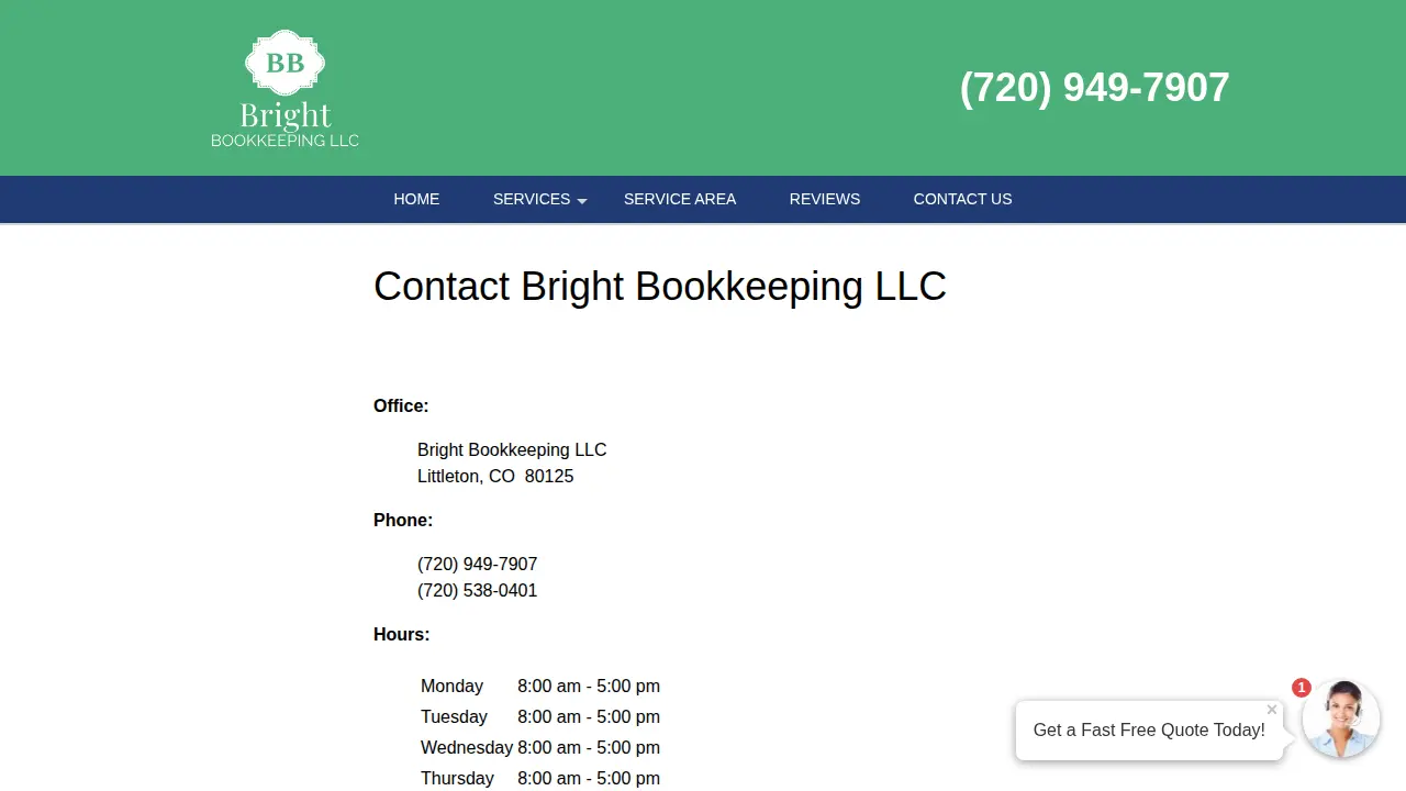 Bright Bookkeeping LLC page