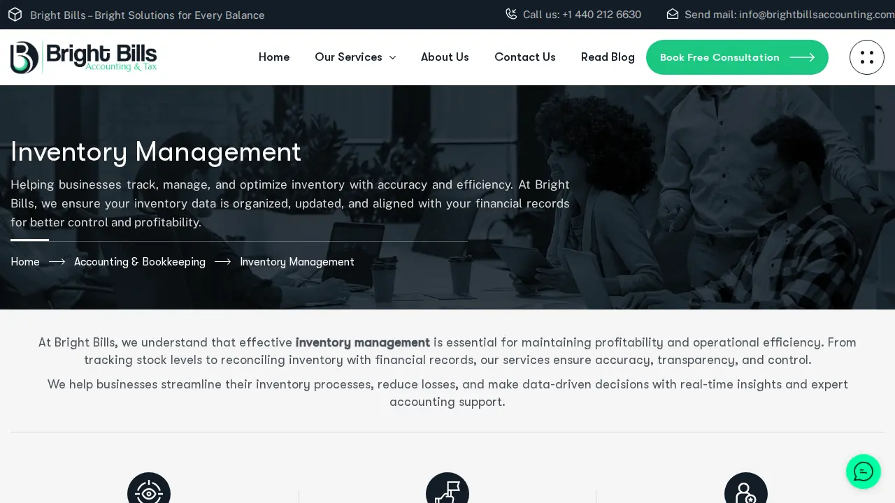 Bright Bills Accounting and Tax page