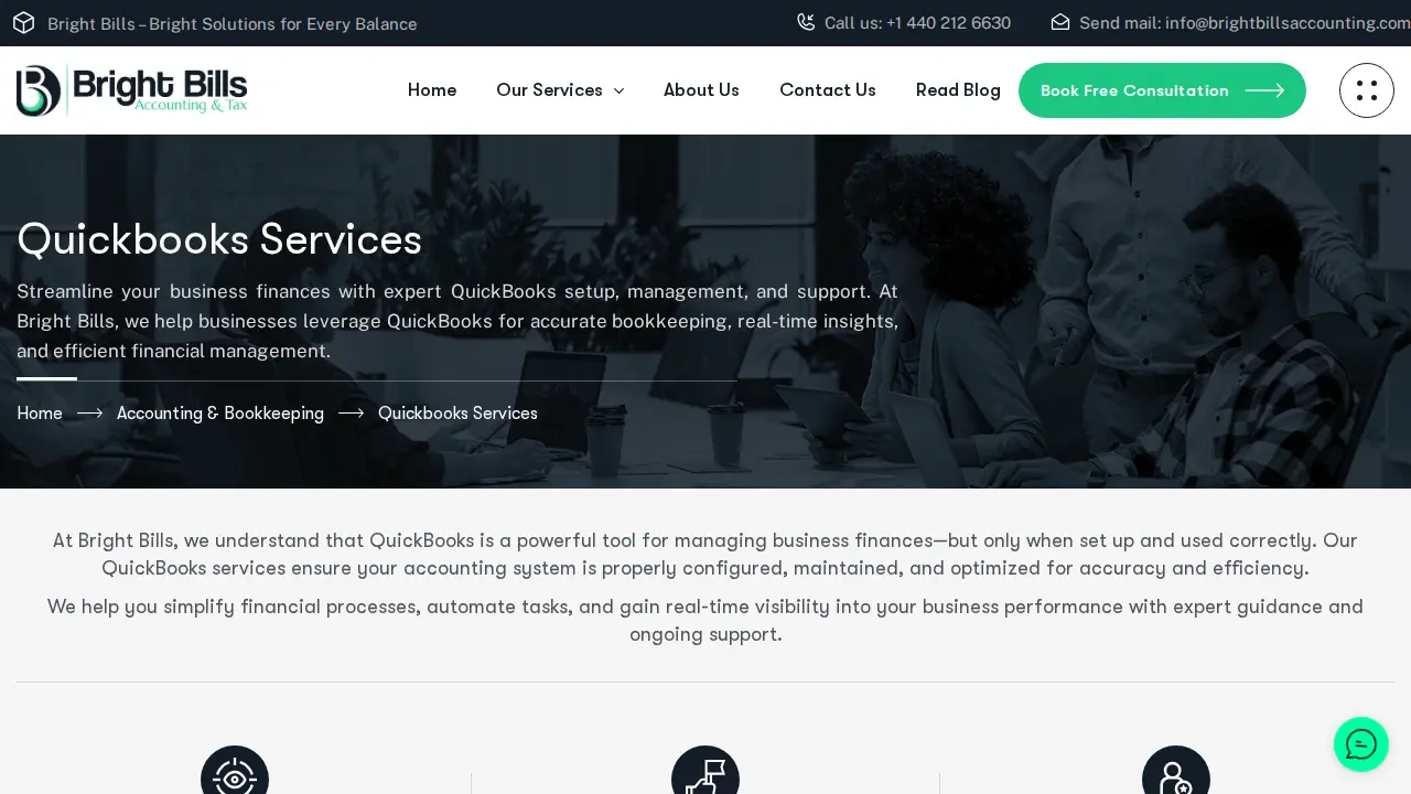 Bright Bills Accounting and Tax page
