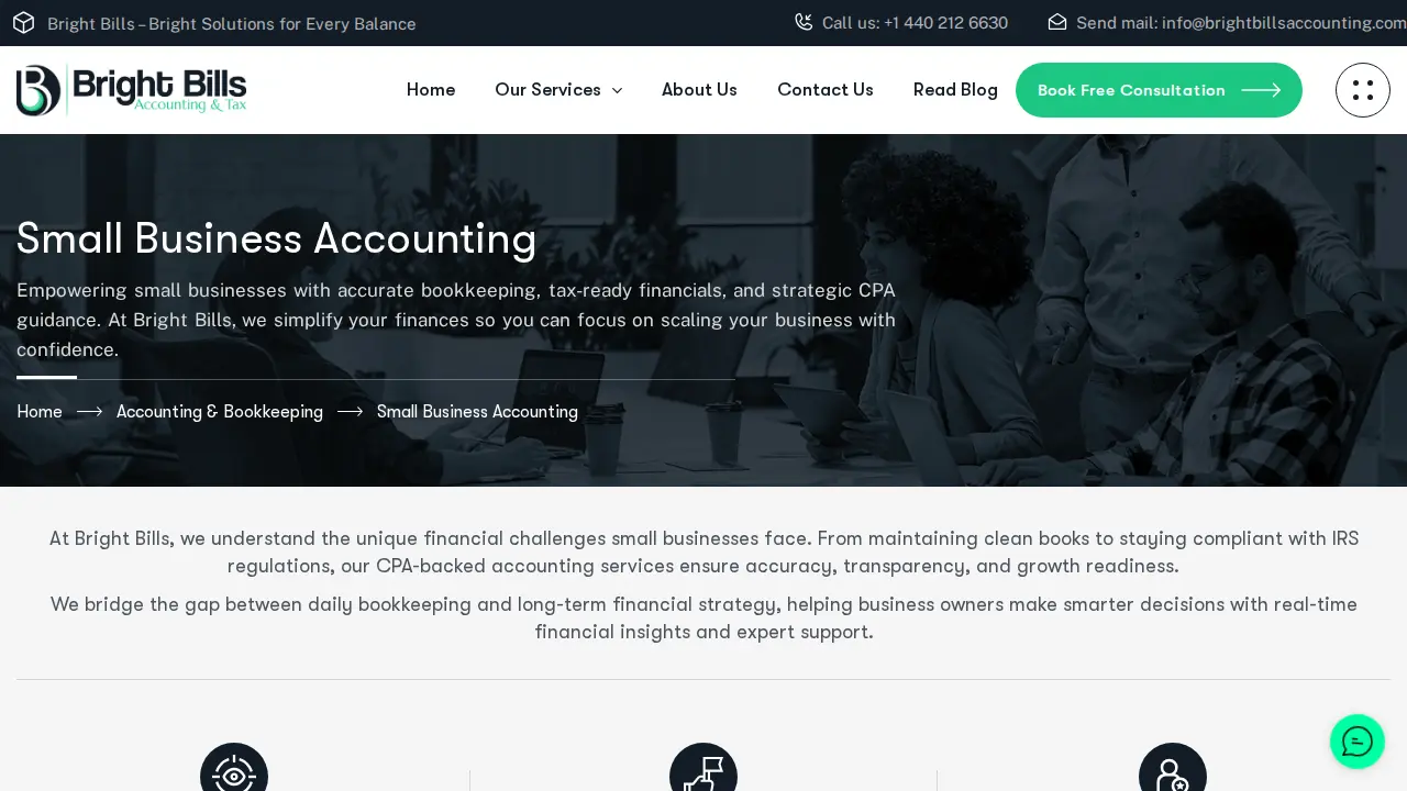 Bright Bills Accounting and Tax page