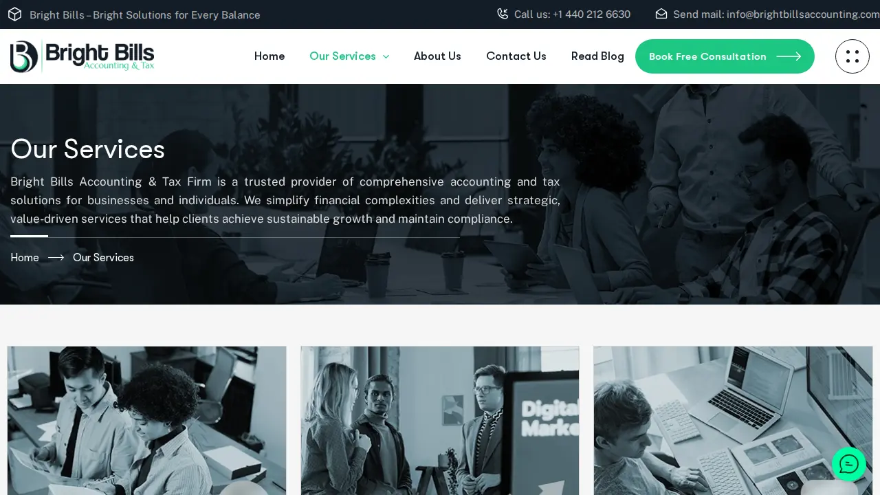 Bright Bills Accounting and Tax page