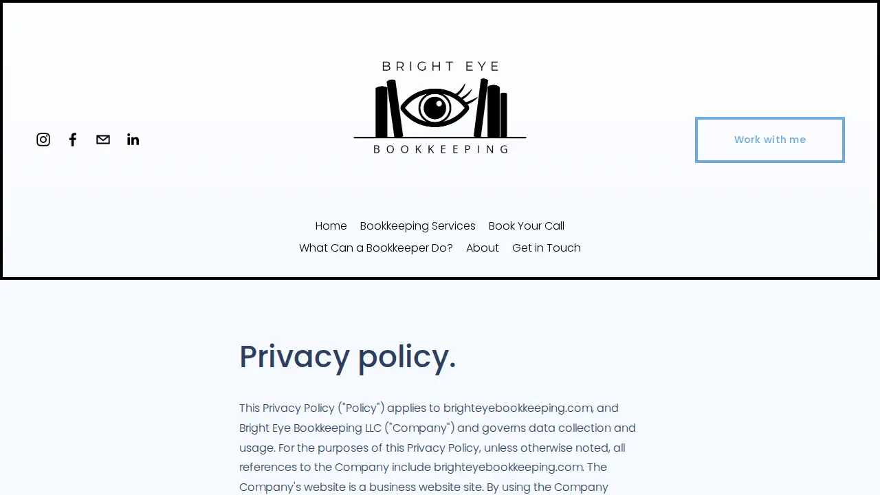 Bright Eye Bookkeeping LLC page
