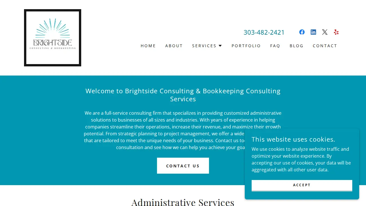 Brightside Consulting & Bookkeeping page