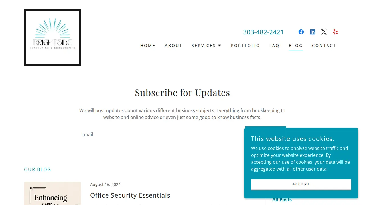 Brightside Consulting & Bookkeeping page