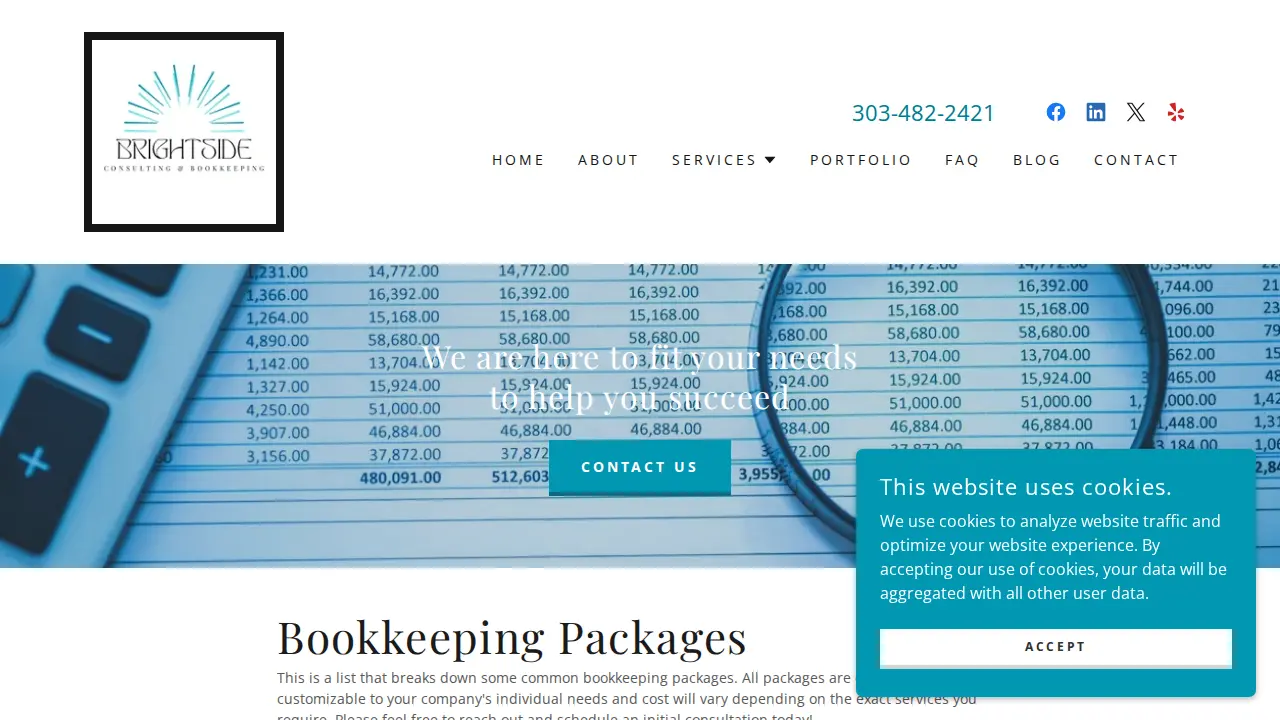 Brightside Consulting & Bookkeeping page