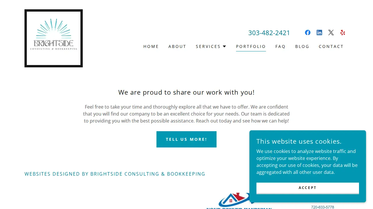 Brightside Consulting & Bookkeeping page