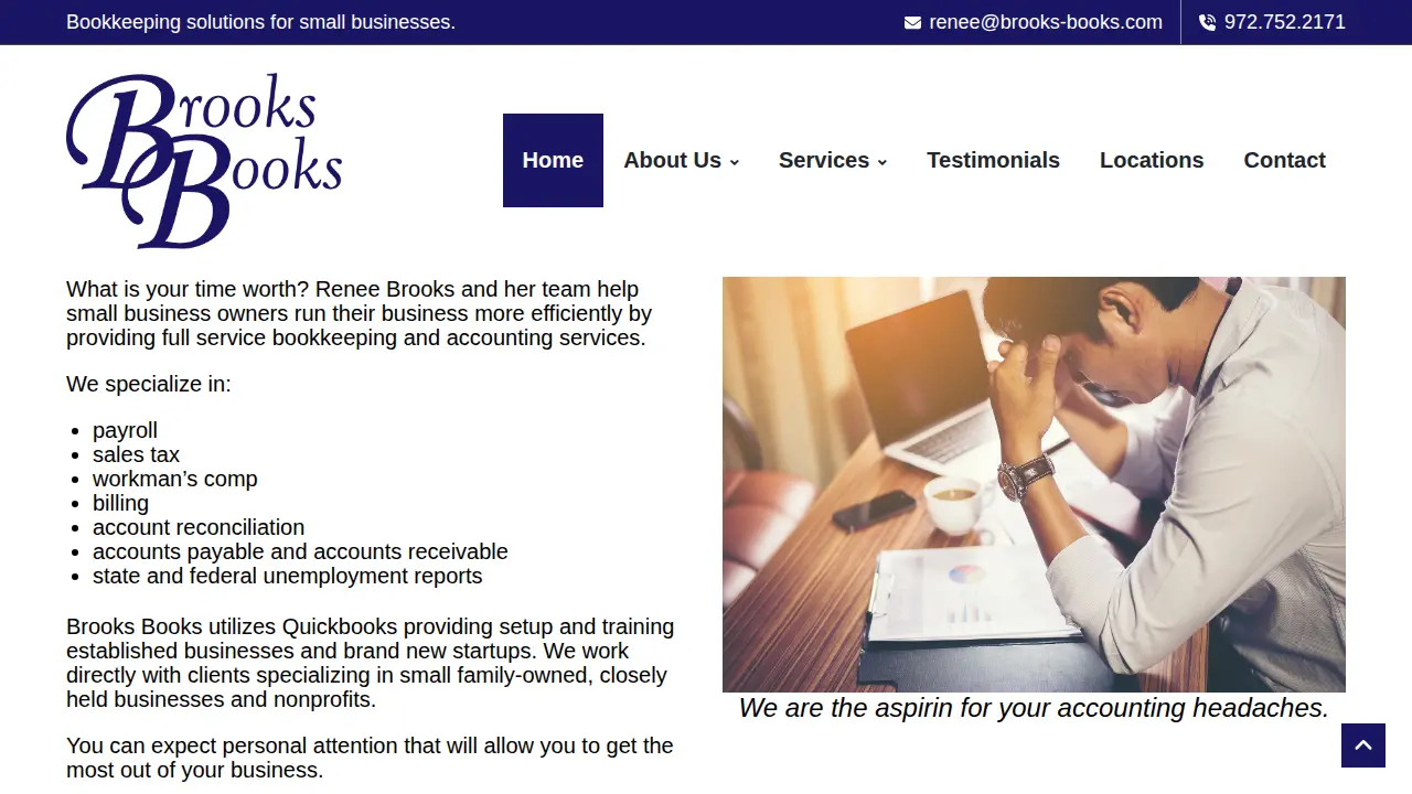 Brooks Books page