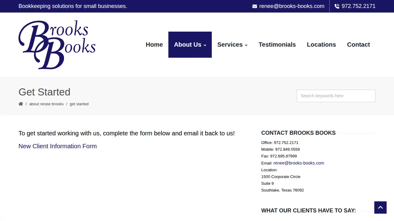 Brooks Books page