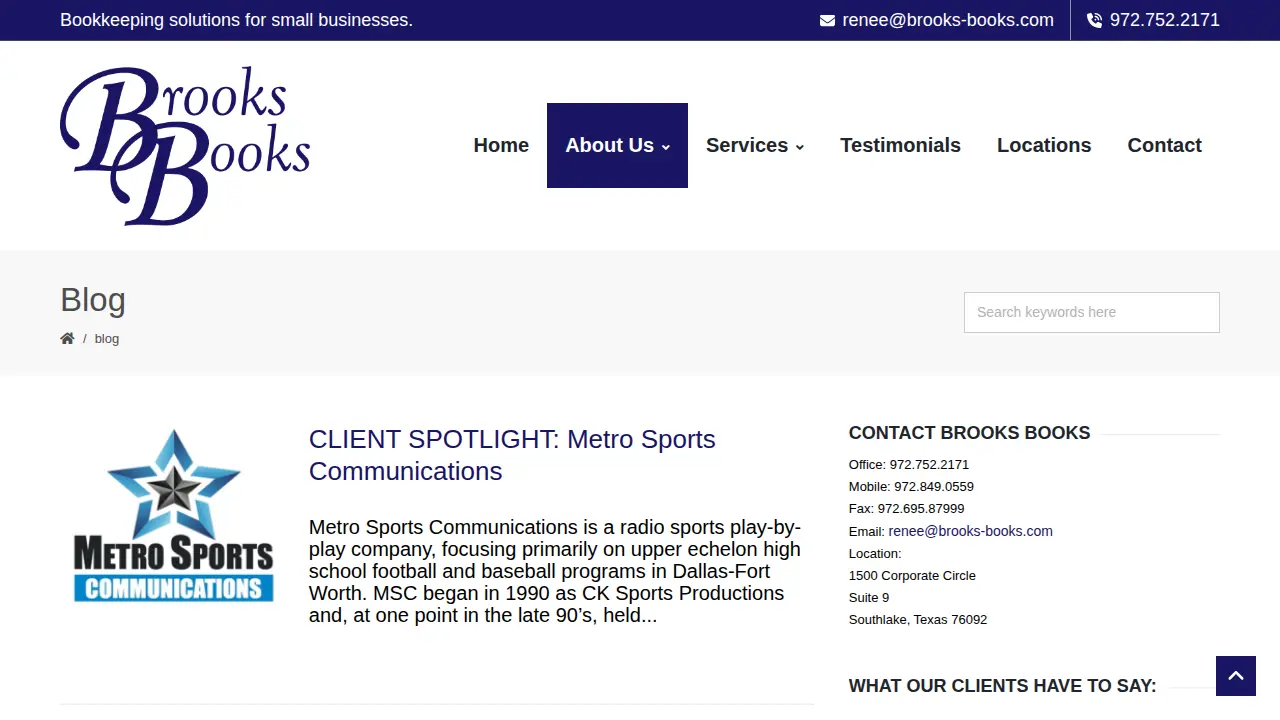 Brooks Books page