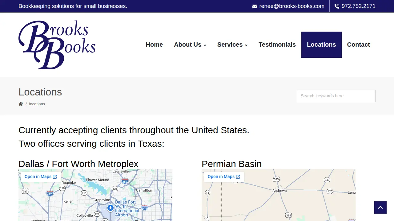 Brooks Books page