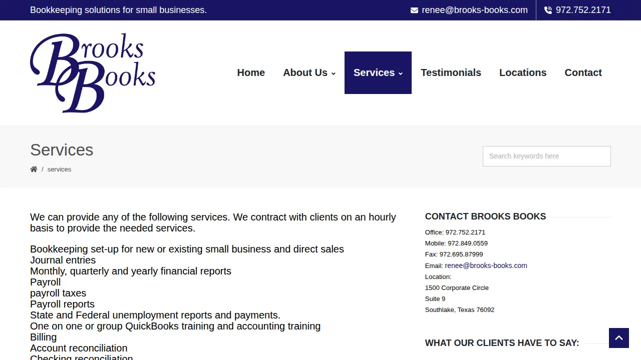 Brooks Books page