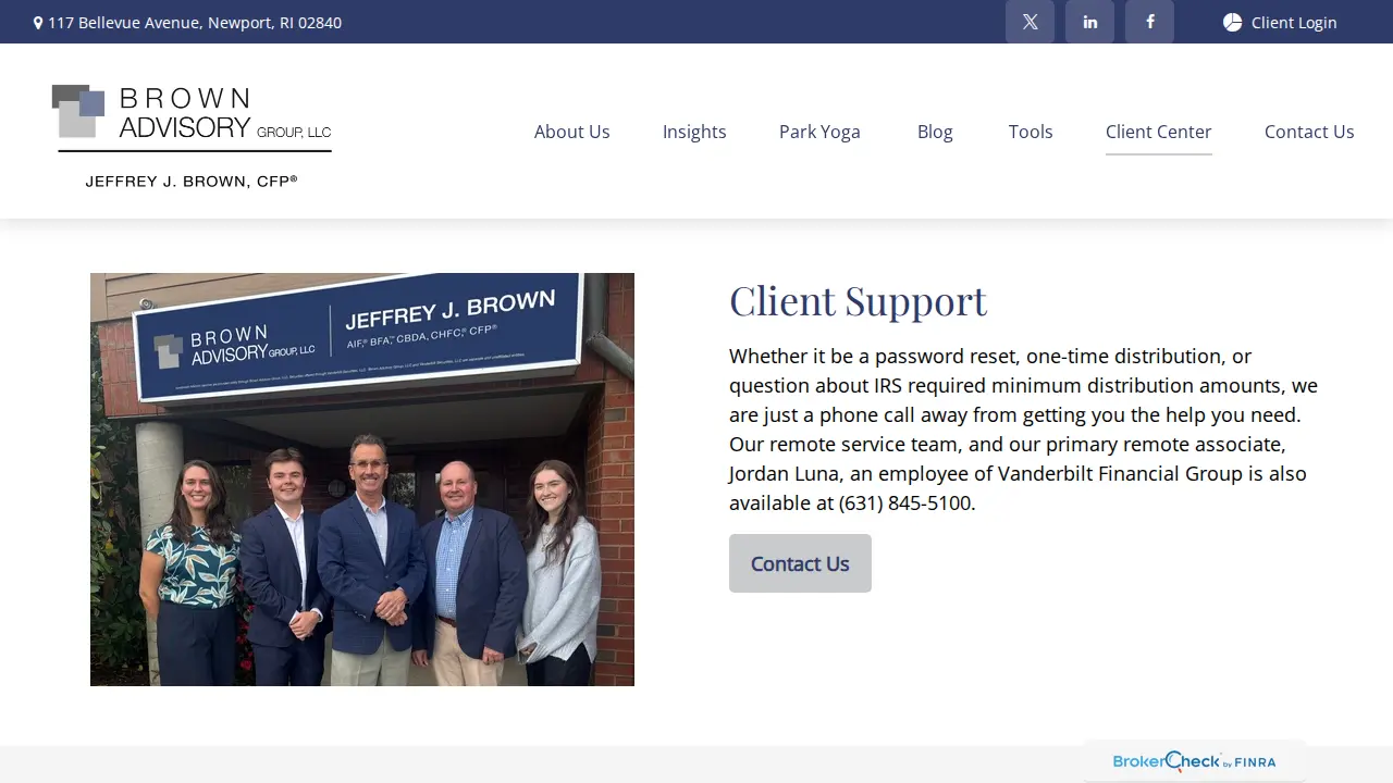 Brown Advisory Group page