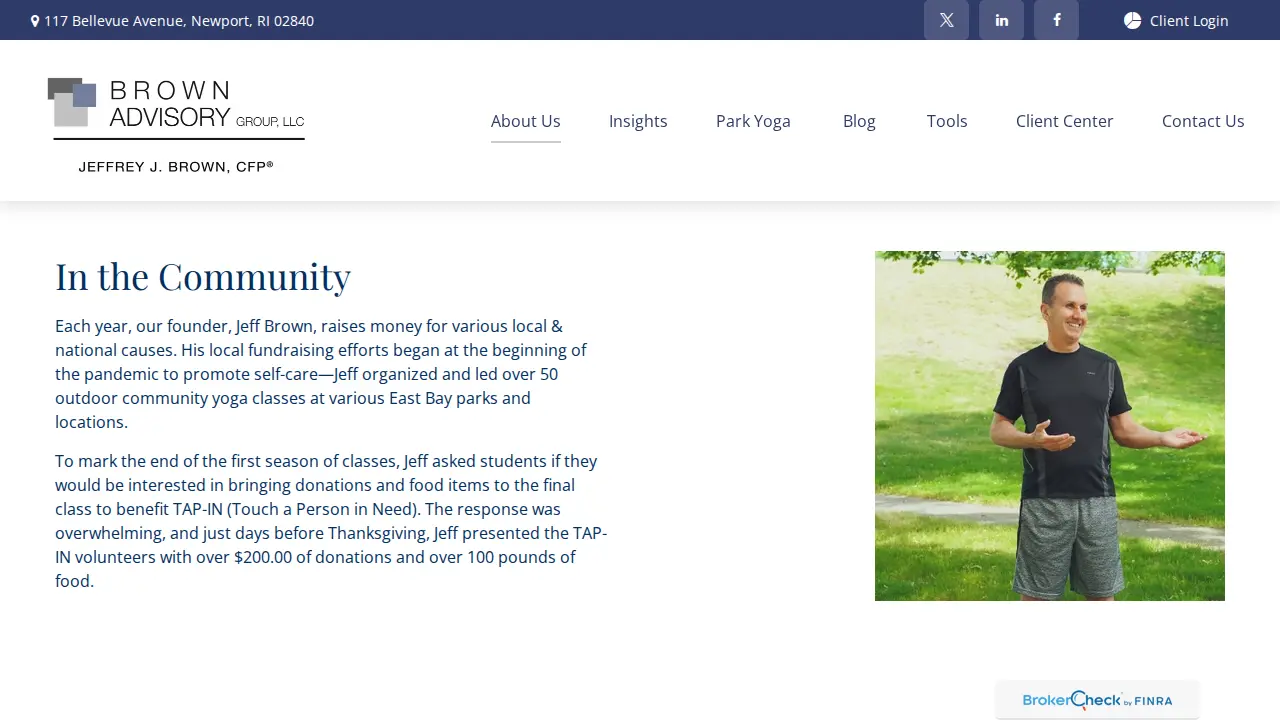 Brown Advisory Group page