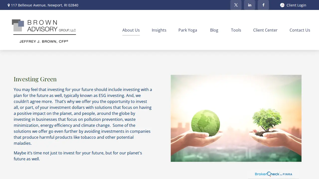 Brown Advisory Group page