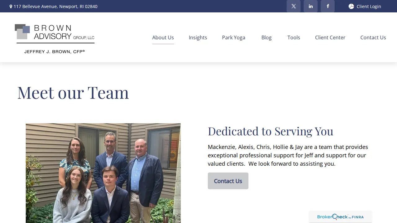 Brown Advisory Group page
