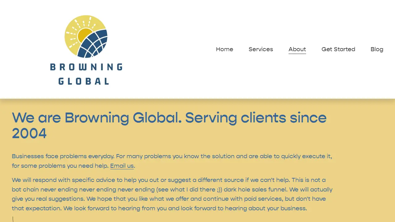 Browning Global page
