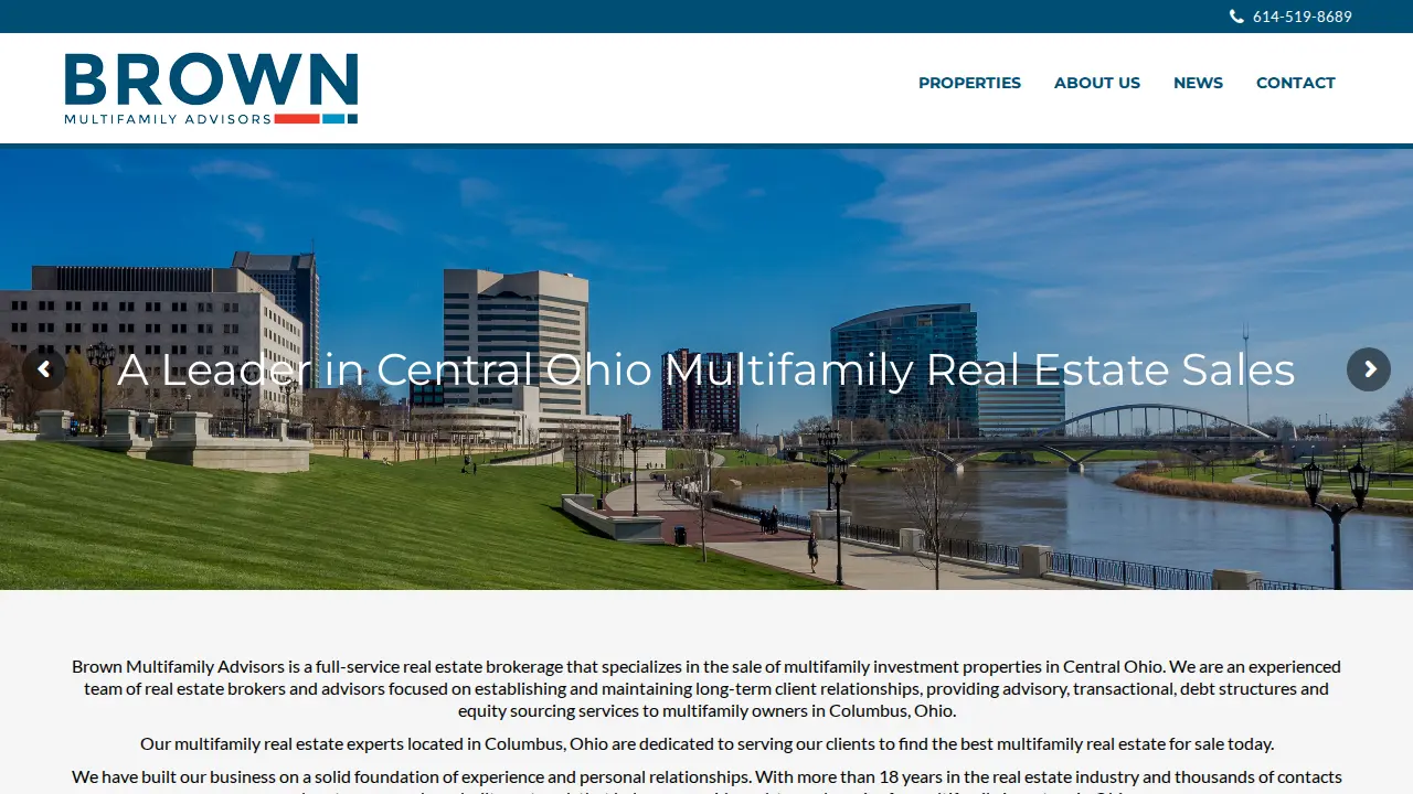 Brown Multifamily Advisors website