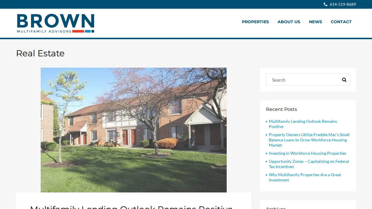 Brown Multifamily Advisors page